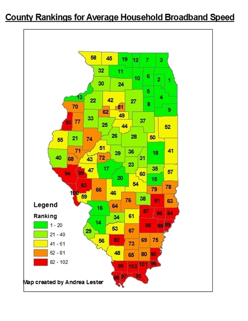 Broadband Illinois — By Household Coverage and Speed